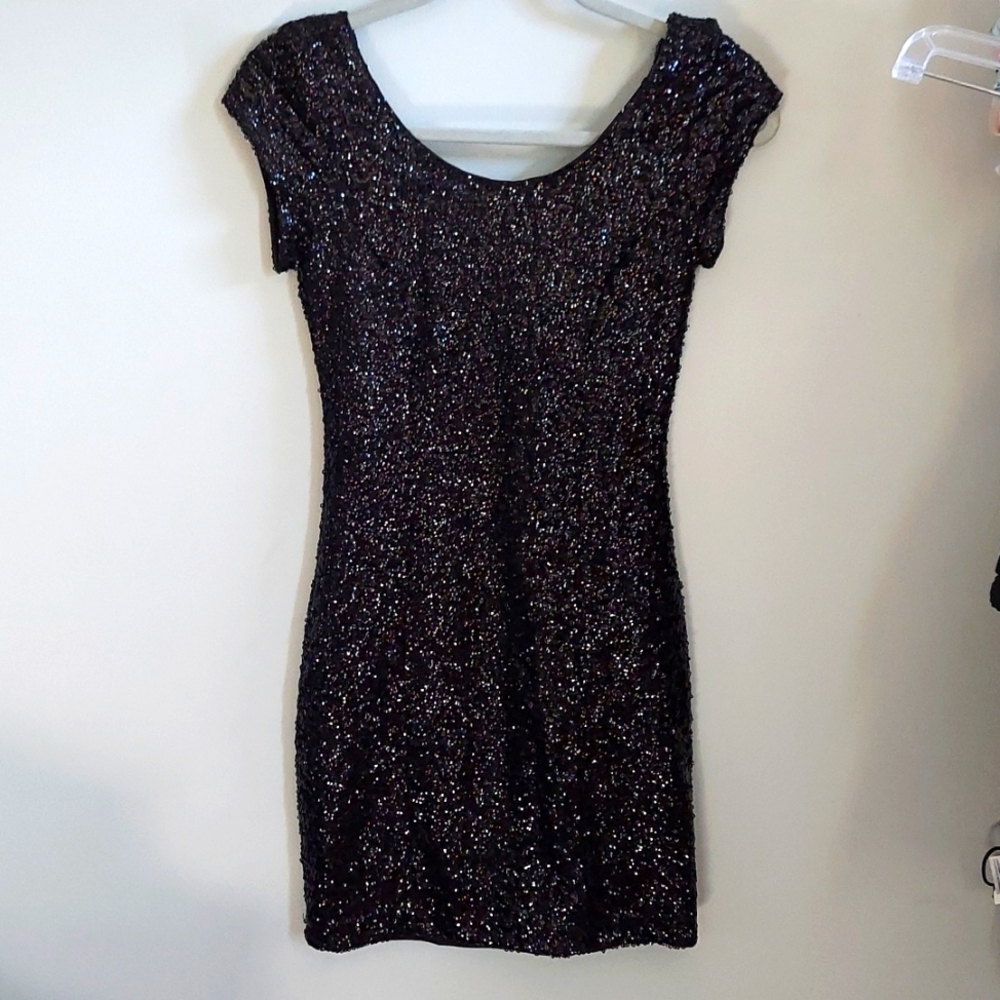 Black Sequin Dress